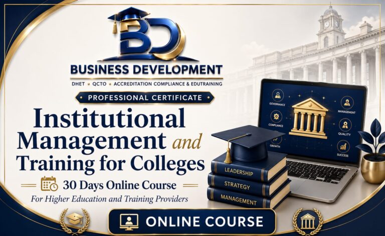 Professional Certificate: Institutional Management and Training For Colleges