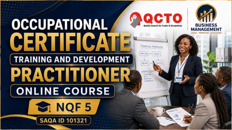 Occupational Certificate: Training and Development Practitioner